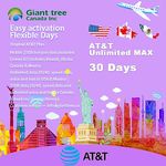 North America travel SIM card AT&T Prepaid Unlimited MAX (30 days) USA Sim card (Unlimited MAX (Monthly)