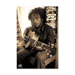 Pyramid America Bob Marley-Playing Guitar in Sepia, Music Poster Print, 24 by 36-Inch