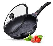 INTIGNIS® Premium 30cm Deep Frying Pan with Lid | Anti-Scratch | Induction Compatible | Non-Stick Interior | Heat Resistant Handle | Perfect for Everyday Cooking