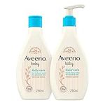 Aveeno Baby, Daily Care Set, Hair and Body Wash Plus Moisturising Lotion, for Sensitive Skin, 250 ml