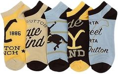 Bioworld Yellowstone Quotes 5-Pair Women's Ankle Socks