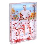 Liquid Glitter Photo Frames Friends Picture Frame Family Frames, Gifts for Women Mount for 4x6 inch (10x15 cm) Picture (4x6in, Red Heart)…