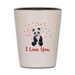 CafePress Panda Bear Love Unique and Funny Shot Glass