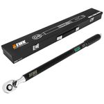 EWK 1/2-inch Drive Heavy-Duty Digital Torque Wrench with Angle 12.5-250 ft-lbs (17-340 Nm), Electronic Torque Wrench for Cars, Trucks, Large Bolts