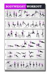 PIXELARTZ Wall Poster Motivational Bodyweight Workout and Exercises Illustrations for Women,Girls Bodybuilding Gym Posters HD Quality Posters for Home, Office, Room, Gym Wall - Multicolor