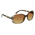 proSPORT Women Bifocal Reading Sunglass Reader Glasses Tinted Oversized Leopard Brown +2.00