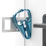 Portable Door Lock, Hotel Door Locks for Travelers Metal, Prevent Unauthorized Entry, Apartment, Home Security Hotel Room Locks for Kid Women Gifts, Traveling Essentials,Blue 1 Pack