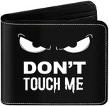 Teen Boys Cool Wallet Funny Leather Wallets Credit Id Card Cash Holder Black Rfid Blocking Zipper Cute Kawaii Aesthetic Wallets With Coin Pocket Id Window For Teen Boy Male Youth Guys Men Teenager, dont-white