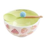 Mud Pie Strawberry Fruit Bowl Set, 5" X 9" Dia