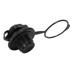 Inflatable Boat Air Valve 23.9mm Black Plastic Kayak Raft Air Plug Gas Valve Replacement for Inflatable Boat Kayak Canoe Dinghy