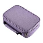 AMGOMH Pencil Case, 72 Slots Multi-Functional Large Capacity Pens Case Pencil Pouch Wrap Coloring Pencil Holder Organizer Stationary Bag with Interior Zippered Pocket for Small Accessories (Purple)