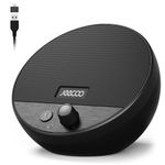 Jeecoo A10 USB Plug-N-Play Laptop Speakers Computer Speakers with Small & Portable, Easy-Access Volume Knob, Small Speaker for PC Desktop Monitor - Soft-Black