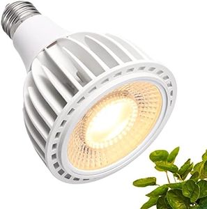 Grow Light Bulb, Grow Lights for Indoor Plants Full Spectrum, 24 Watt 3000K LED Plant Light Bulb with High PPFD, Universal E27, Energy Saving Grow Lamp for Seeding and Growing COB Lamp Bead PAR 30