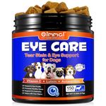 Tear Stain Remover for Dogs Eyes Support Soft Chews Treatment, 150pcs Natural Dog Eye Supplement with Lutein, Zeaxanthin, Astaxanthin, Antioxidants, Support Eyesight, Overall Eye Care, Beef Flavor