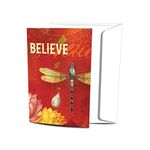 Tree-Free Greetings EcoNotes Notecard Set, 4 X 6-Inch, 12-Count Notecards with Envelopes, Believe 66548