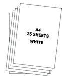 Lakeer A4 White Color Paper/Sheet 180-210 Gsm Pack Of 25 Sheets-White - Best for Art & Craft work, Project Work