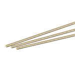 sourcing map Brass Rod,Brass Solid Round Rod 2mm Diameter 100mm Length Lathe Bar Stock for RC Model Airplane Helicopter DIY Craft Pack of 4pcs