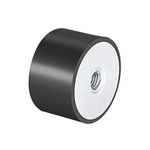 sourcing map 50 x 30mm M10 Female Thread Rubber Mounts,Vibration Isolator,Replaces Anti Vibration Pads Flat Silentblock Base Block