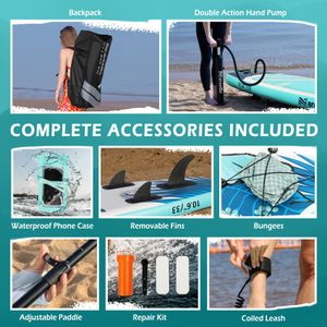 Baudelio Inflatable Stand Up Paddle Board 10’6 – Non-Slip, Ultra-Light, with Backpack & Pump