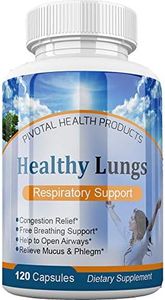 Healthy Lungs 120 Capsules - Improve Lung Function, Breathe Better, Stop Mucus, Phlegm and Allergies Quickly. Get Relief Fast with Healthy Lungs an All Natural Lung Health Supplement