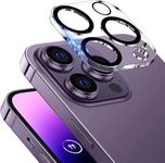 Compatible MAYBAL® Transparent Camera Lens Protector Compatible for iPhone 14 Pro | iPhone 14 Pro Max | HD Clear Tempered Glass Screen Protection + Full Fit Lens Ring Cover | Case Friendly, Scratch Proof - Transparent Pack of 1