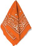 Classic Orange Paisley Bandana - 20