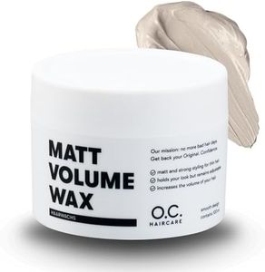 O.C. Haircare Matt Volume Wax Cire capillaire pour homme – Structure mate, brillance saine & tenue forte – Sans collage – Idéal pour les cheveux fins et fins – Plus de volume immédiat