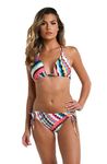 La Blanca Women's Halter Bikini Swimsuit Top, Multi//Slice of Paradise, 6