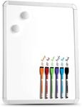 Kedudes Magnetic Small White Board Dry Erase 11’’x14’’ - Magnetic Dry Erase Board for Fridge with 6 Markers, White Board for Wall, Fridge White Boards, Magnetic Whiteboard for Little Kids & Students