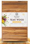 NB Crafted Teak Wood Cutting Board for Kitchen Home, Restaurants, Hotel Useful for Vegetable & Fruits Chopping Wood Block Large Size - 38 x 22 x 2 cm (Pack of 1)