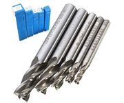 DODOING 79400C 4 6 8 10 12mm HSS CNC Straight Shank 4 Flute Endmill Milling Cutter Drill Bit Tool Set 5Pc/1Pc