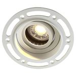 National Lighting Plaster-in Trimless Downlights - 10-Pack Round Recessed Lighting - Matt White LED Downlights Ceiling - 20 Degree Adjustable Tilt Spotlights - 7W 240V LED GU10 Lamp (Not Included)