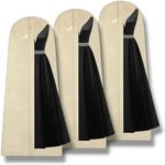 Ahaan International's Wedding Dress Bag | Garment Bags for Dresses Long | Garment bags for dance costumes| Dress Bag for Traveling | Dress Bags for Closet Storage. (Ivory-8 Inches Gusset, 1 Pack)