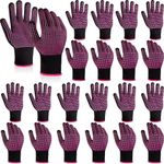 Suhine 20 Pcs Heat Resistant Gloves with Silicone Bumps Professional Heat Resistant Gloves for Hair Styling Curling Heat Resistant Work Gloves for Wand Hot Sublimation Gloves