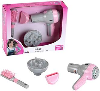 Theo Klein 5850 Braun Hair Dryer I Children's Hair Dryer Incl Brush and Diffuser Attachment I Toys for Children Aged 3 and Over