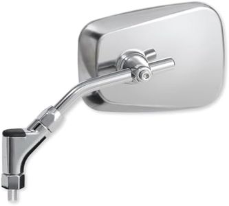 Tanax NA-008 Motorcycle Mirror, Napoleon Ace 4 Mirror EX, Stainless Steel (Silver) Positive Screw, 0.4 inches (10 mm), Left and Right Common Type, 1 Piece