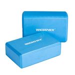 Technix 8907313001866 Printed Yoga Brick, Pack of 2 (Blue)