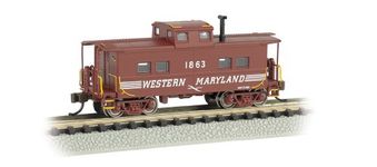 Bachmann Industries #1863 Northeast Steel Caboose Western Maryland (Speed Lettering) Train Car, N Scale