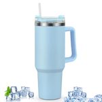 40oz Tumbler with Straw and Lid,1200ml Stainless Steel Vacuum Insulated Cup, Car Coffee Mug, Vacuum Insulated Water Bottle for Cold & Hot Drinks