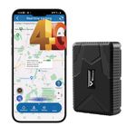 Winnes GPS GPS Tracker 4G TK915 No Subscription Strong Magnetic Real-time Tracking Vehicle Tracker Battery Car Tracker Long Life 10000mAh Anti-theft Car Alarms Free SIM Card Included Phone APP UK