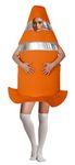 VZQI Traffic Cone Costume Halloween Orange Costume Adult