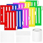 Zhanmai 10 Pcs Color Binder Dividers Communication Small Tools for Visual Schedule Picture Cards with 100 Adhesive Labels 40 Hook Loop Strip 200 Dots for Kids Autism Aba, Adhd School Office Home