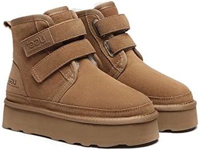 UGG AUSTRALIAN SHEPHERD Hook and Loop Platform Lightweight Women Ugg Boots Vigour Chestnut AU Ladies 7 / AU Men 5 / EU 38