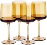 Navaris Amber Tinted Wine Glasses -