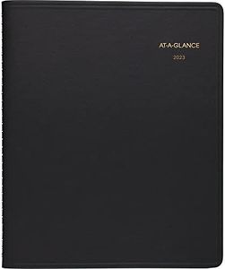 AT-A-GLANCE 2023 Weekly Planner, Quarter-Hourly Appointment Book, 8-1/4" x 11", Large, Black (7095005)