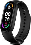 Xiaomi Mi Band 6 1.56 Full Screen Sport Wristband Heart Rate Fitness Tracker 5ATM Waterproof Smart Band Bracelet Magnetic Charge Standard Version, Black