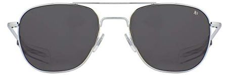 AO Women's Original Pilot Rothco 362 Eyewear 52 MM Sunglasses Chrome, Silver/True Color Gray Polarized Lens, One Size