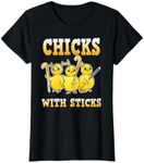 Field Hockey T Shirt Funny Chicks W