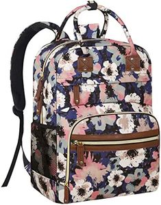 Diaper Bag Backpack Tote for Women Large Capacity, Baby Bag with Insulated Pockets Multifunctional Diaper Bags, Floral Painting, 11.5"L x 6.0"W x 16.0"H, Standard