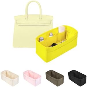 KINGS IN BAG Purse Organizer Insert for Birkin 40, Lightweight & Soft Satin Organizer Insert with Pockets for Woman Bags, Ideal for Travel, Shopping, and Daily Use, Multicolor Options(Lime, BK 40)